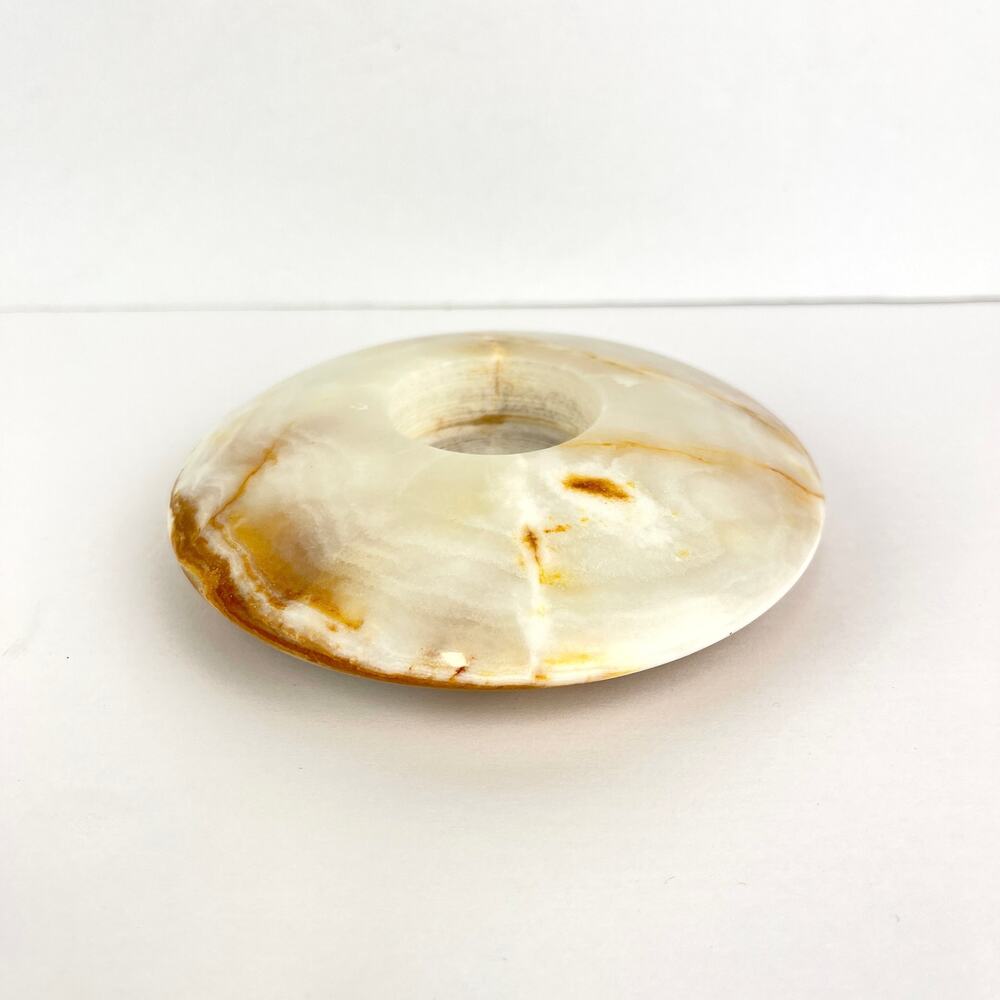 Discos Shaped Onyx Candle Votive Disc